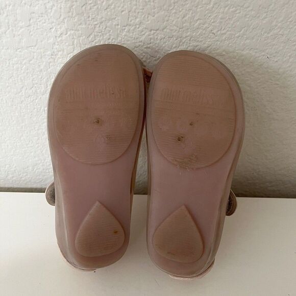 Mini Melissa Ultragirl II Pink Cat Mary Jane Flats Shoes Toddler Girls Size 8 - Picture 10 of 11